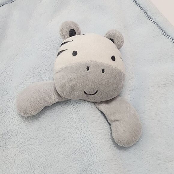 Sandy & Simon 14" Baby Lovey Zebra Blanket Blue Animal Stuffed Toy - Picture 4 of 4